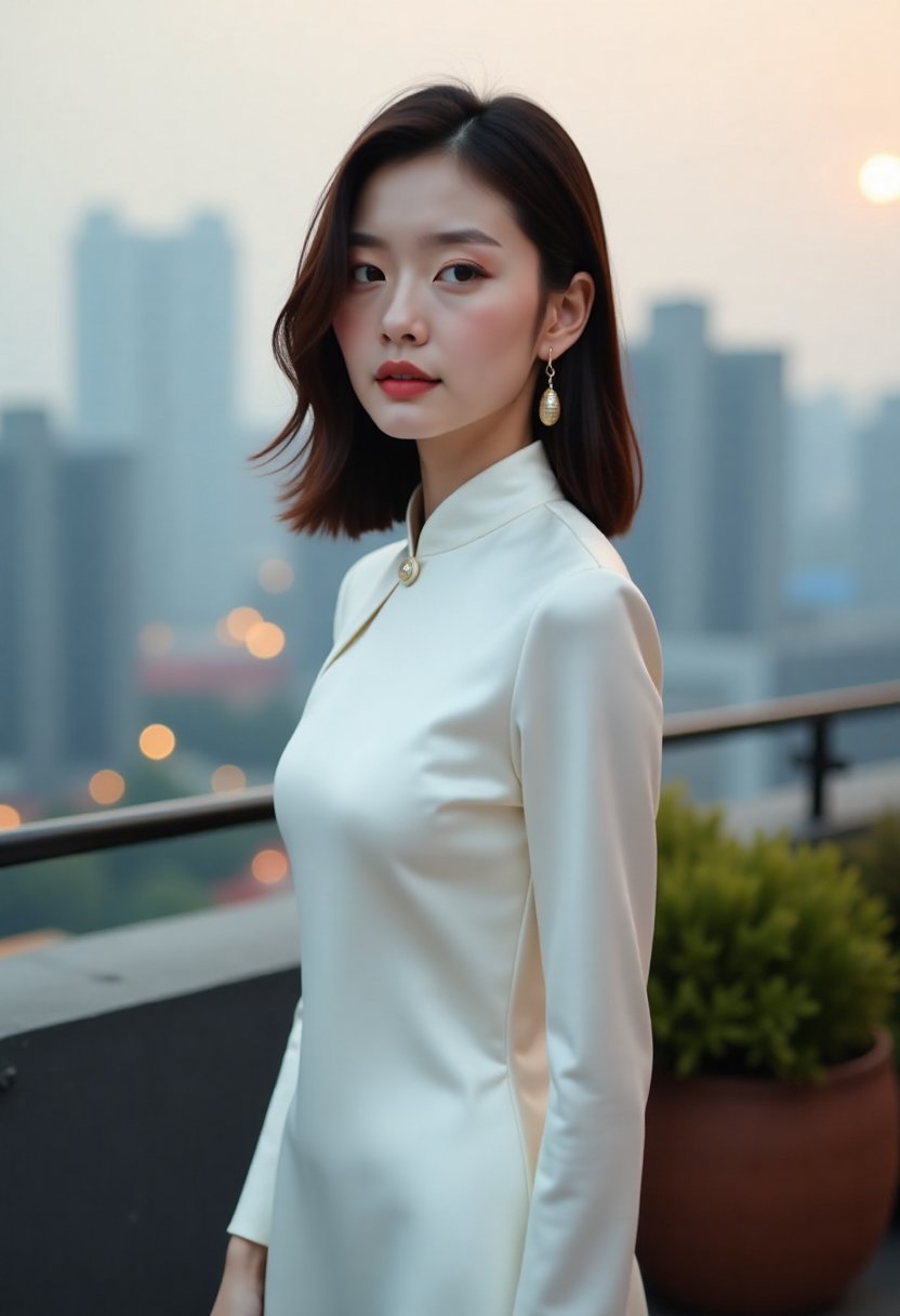 夜色里亮着灯的街道